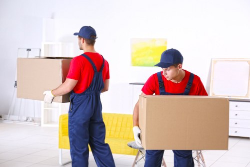 Person using an accessible moving service website on a laptop