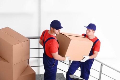 House removals team helping with a move in Harrow