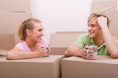 Securely packed belongings arranged safely inside a moving van
