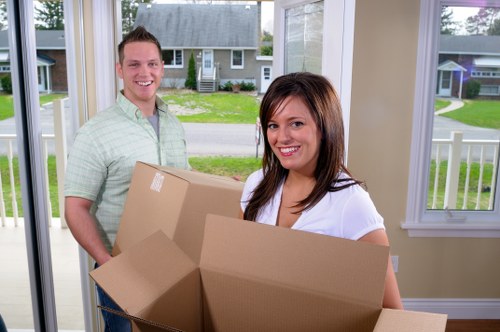 Removal team preparing a home move in Harrow
