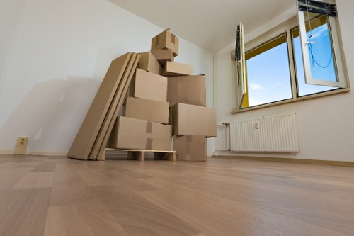 Local commercial movers handling a staged office move in Harrow