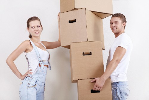 Professional movers handling a flat move in Harrow