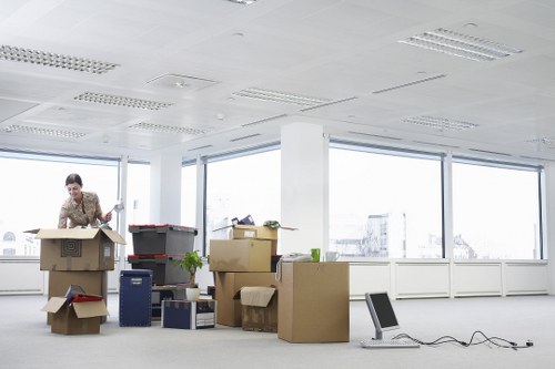 Unpacking and organising belongings after a move in Harrow